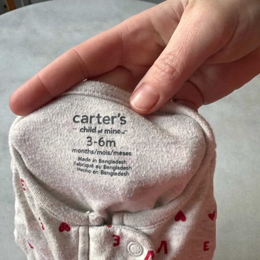 Carter's Valentines Day Print Footed outfit